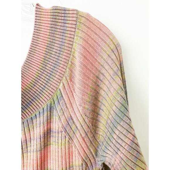 NWT Anthropologie Sweater Dress L Maxi Rainbow - Picture 7 of 11